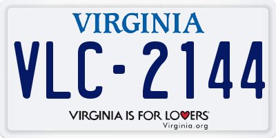 VA license plate VLC2144