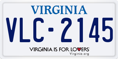VA license plate VLC2145