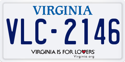 VA license plate VLC2146