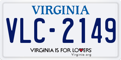 VA license plate VLC2149