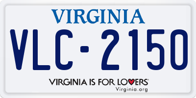 VA license plate VLC2150