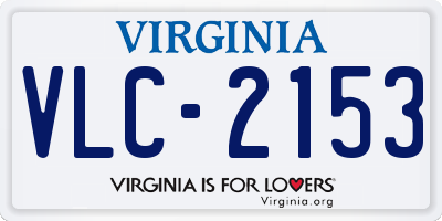 VA license plate VLC2153