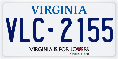 VA license plate VLC2155