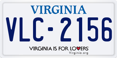 VA license plate VLC2156