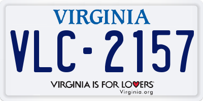 VA license plate VLC2157
