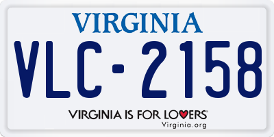 VA license plate VLC2158