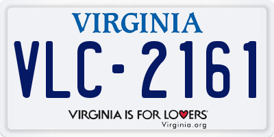 VA license plate VLC2161