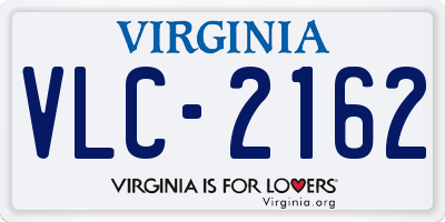 VA license plate VLC2162