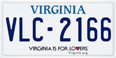 VA license plate VLC2166