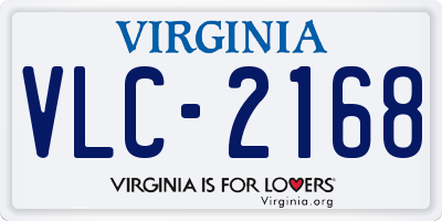 VA license plate VLC2168