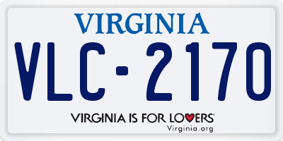 VA license plate VLC2170