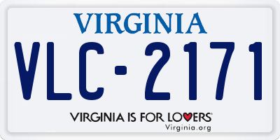 VA license plate VLC2171
