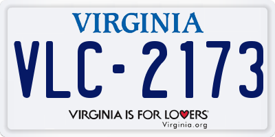 VA license plate VLC2173