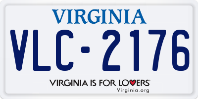 VA license plate VLC2176