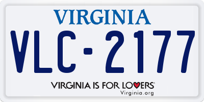 VA license plate VLC2177