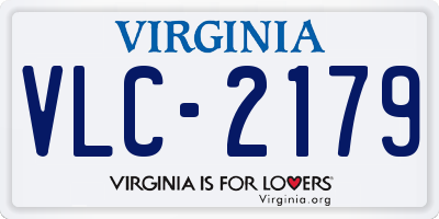 VA license plate VLC2179