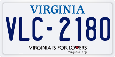 VA license plate VLC2180