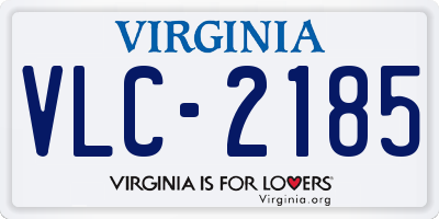 VA license plate VLC2185