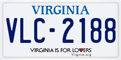 VA license plate VLC2188
