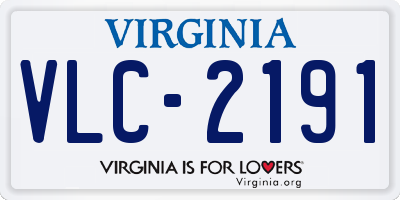 VA license plate VLC2191