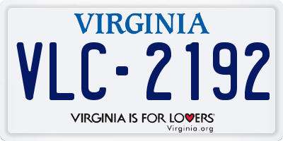 VA license plate VLC2192