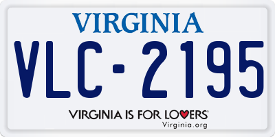 VA license plate VLC2195