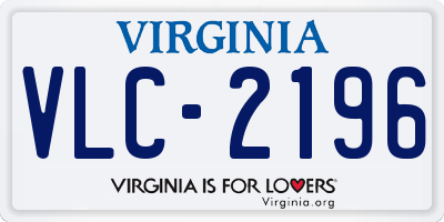 VA license plate VLC2196