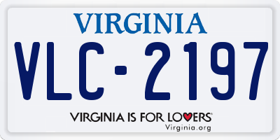 VA license plate VLC2197
