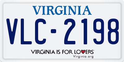 VA license plate VLC2198