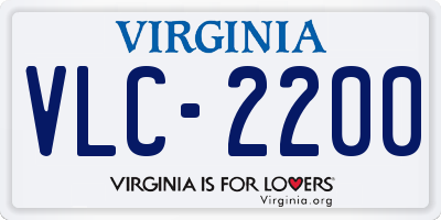 VA license plate VLC2200