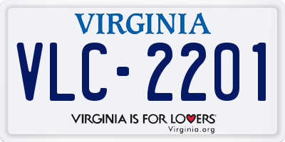 VA license plate VLC2201