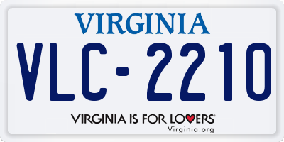 VA license plate VLC2210