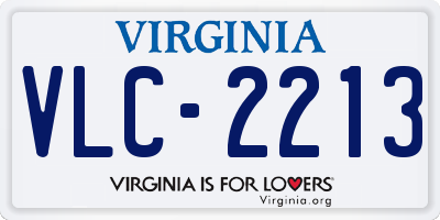 VA license plate VLC2213