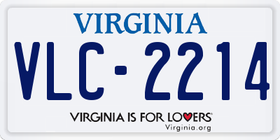 VA license plate VLC2214