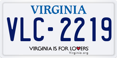 VA license plate VLC2219
