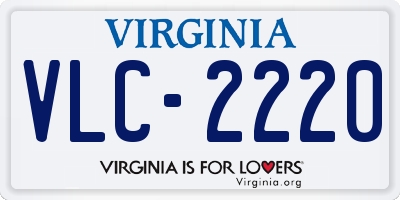 VA license plate VLC2220