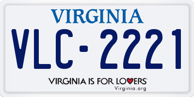 VA license plate VLC2221