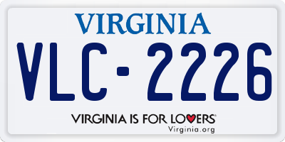 VA license plate VLC2226