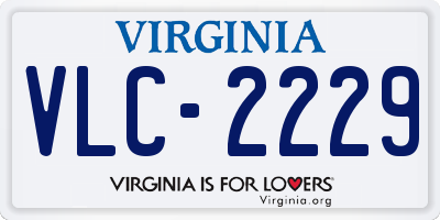 VA license plate VLC2229