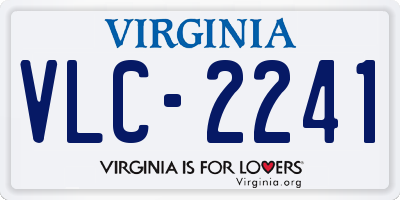 VA license plate VLC2241