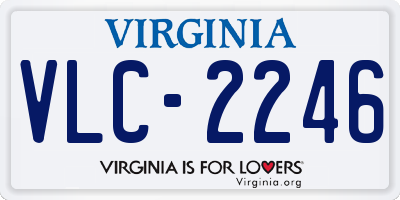 VA license plate VLC2246