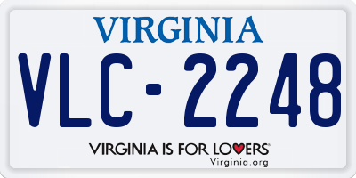 VA license plate VLC2248