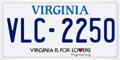 VA license plate VLC2250