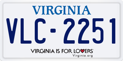 VA license plate VLC2251