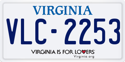 VA license plate VLC2253