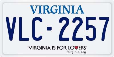 VA license plate VLC2257