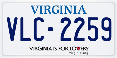 VA license plate VLC2259