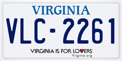 VA license plate VLC2261