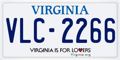 VA license plate VLC2266
