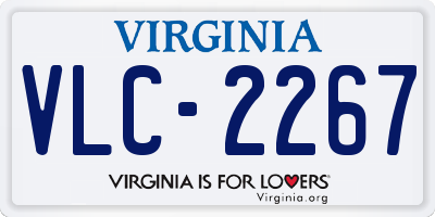 VA license plate VLC2267